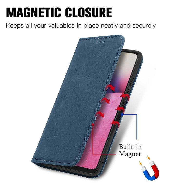 For Samsung Galaxy A33 5G Retro Skin Feel Magnetic Leather Case