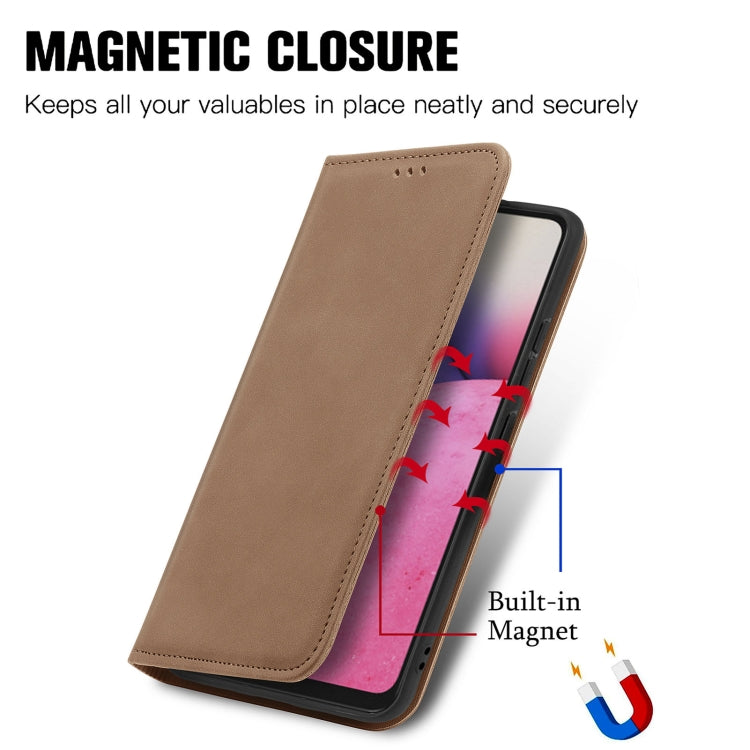 For Samsung Galaxy A33 5G Retro Skin Feel Magnetic Leather Case