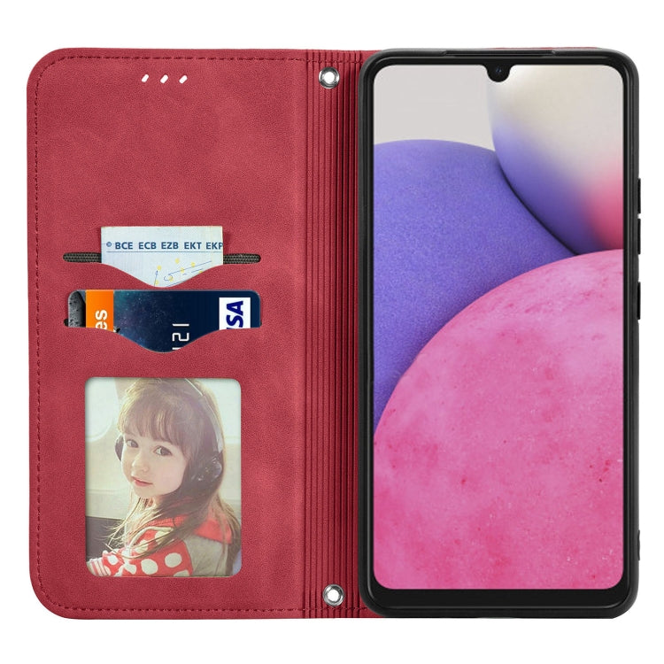 For Samsung Galaxy A33 5G Retro Skin Feel Magnetic Leather Case