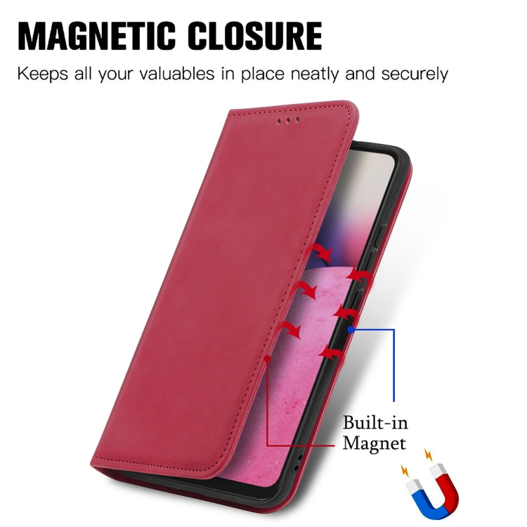 For Samsung Galaxy A33 5G Retro Skin Feel Magnetic Leather Case