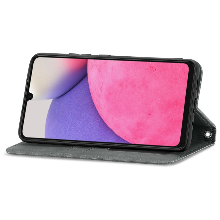 For Samsung Galaxy A33 5G Retro Skin Feel Magnetic Leather Case