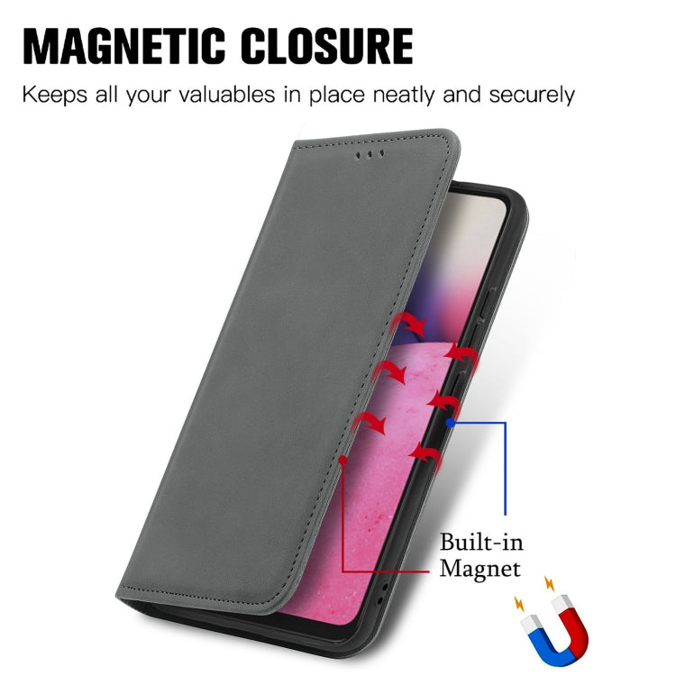 For Samsung Galaxy A33 5G Retro Skin Feel Magnetic Leather Case