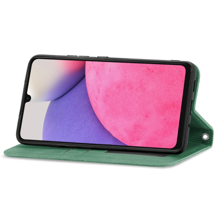 For Samsung Galaxy A33 5G Retro Skin Feel Magnetic Leather Case
