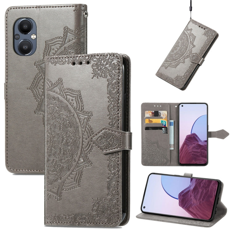 For OnePlus Nord N20 5G Mandala Flower Embossed Leather Case