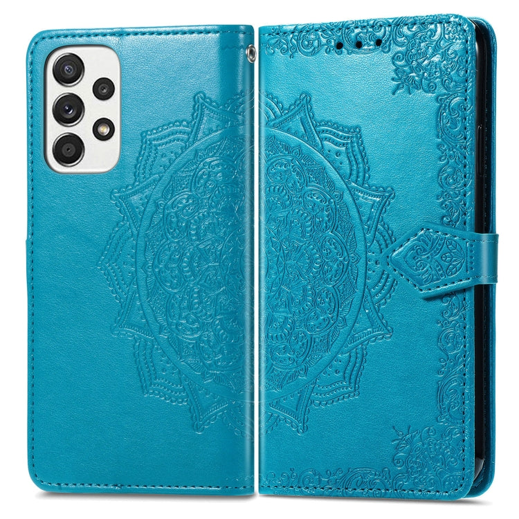 For Samsung Galaxy A33 5G Mandala Flower Embossed Leather Case