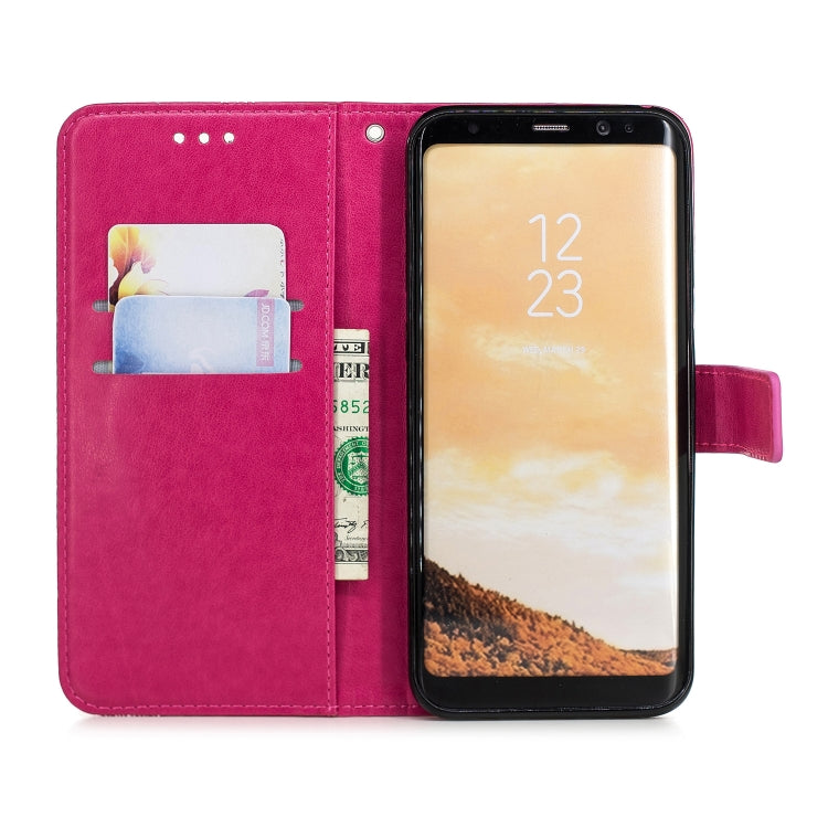 Diamond Encrusted Butterflies Love Flowers Pattern Horizontal Flip Leather Case for Galaxy S8 + / G955 , with Holder & Card Slots & Wallet & Lanyard