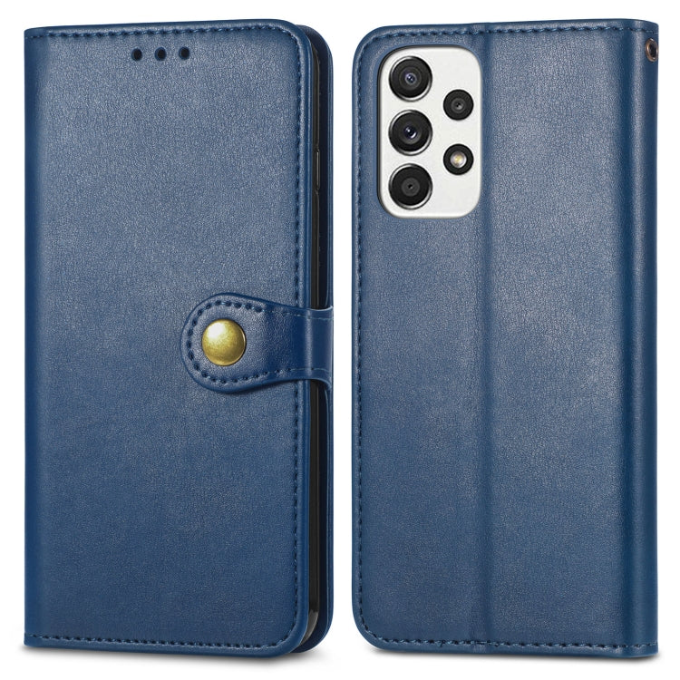 For Samsung Galaxy A33 5G Solid Color Leather Buckle Phone Case