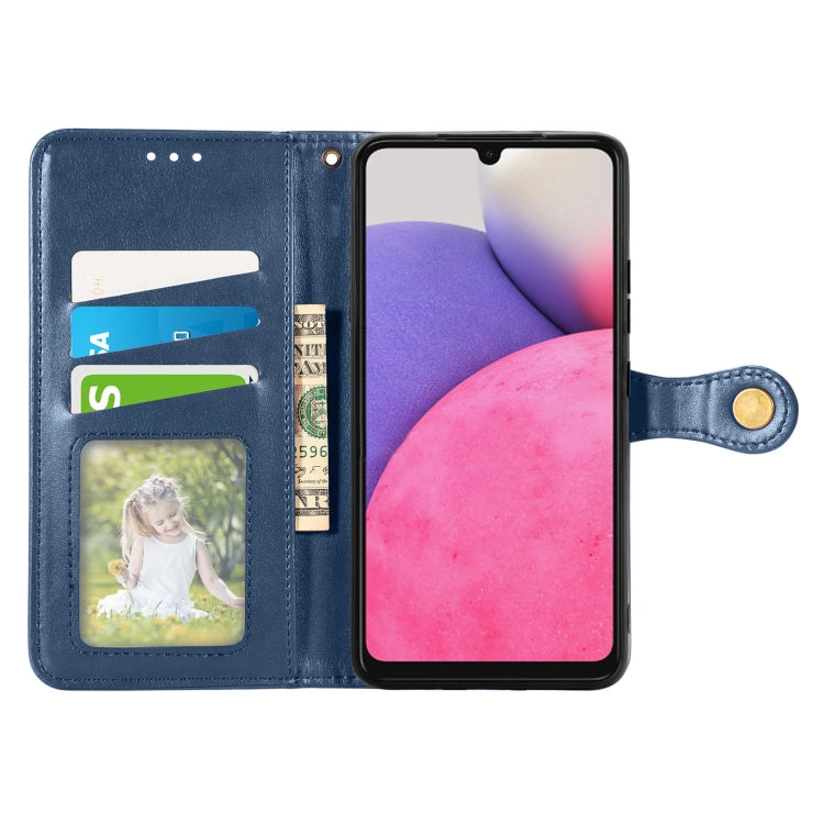 For Samsung Galaxy A33 5G Solid Color Leather Buckle Phone Case