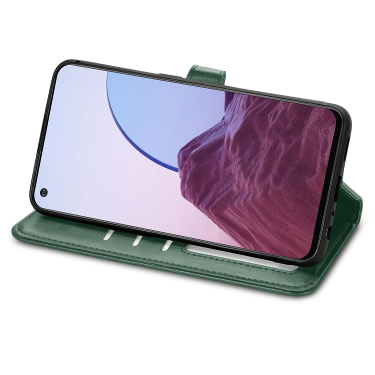 For OnePlus Nord N20 5G Solid Color Leather Buckle Phone Case