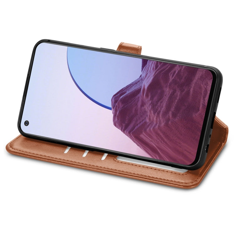 For OnePlus Nord N20 5G Solid Color Leather Buckle Phone Case