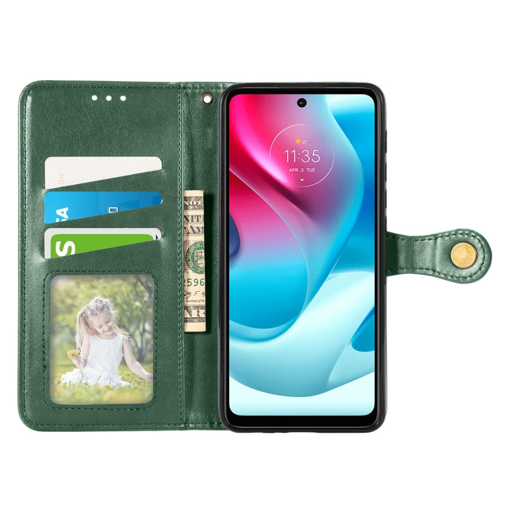 For Motorola Moto G60s Solid Color Leather Buckle Phone Case