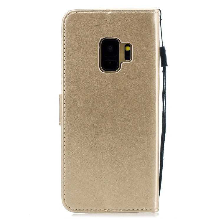 For Galaxy S9 Diamond Encrusted Butterflies Love Flowers Pattern Horizontal Flip Leather Case with Holder & Card Slots & Wallet & Lanyard