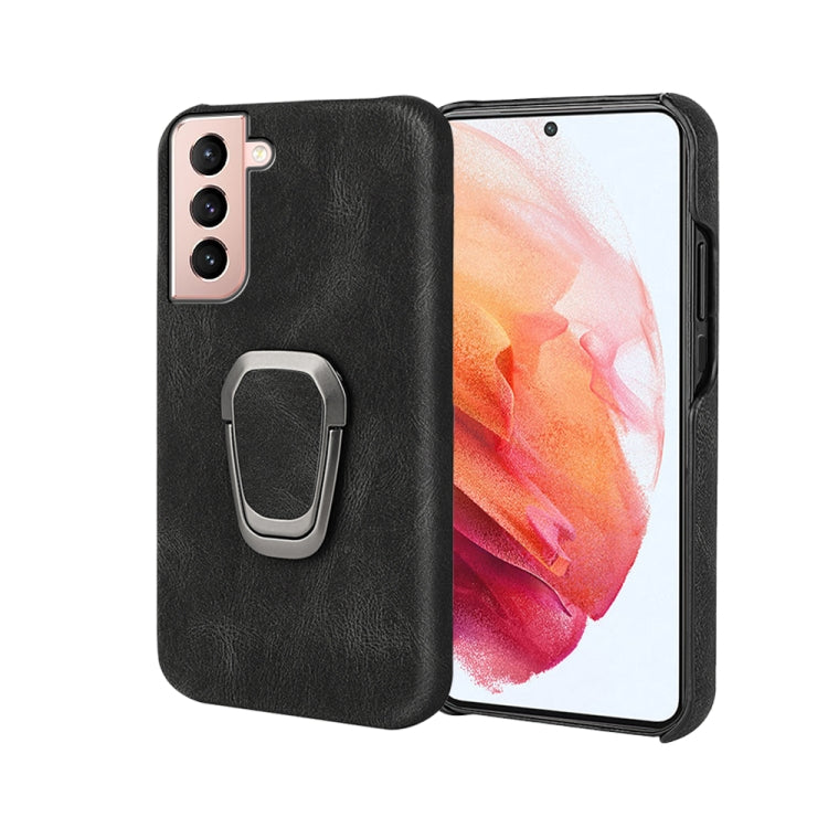 Ring Holder PU Phone Case for Samsung Galaxy S21 5G