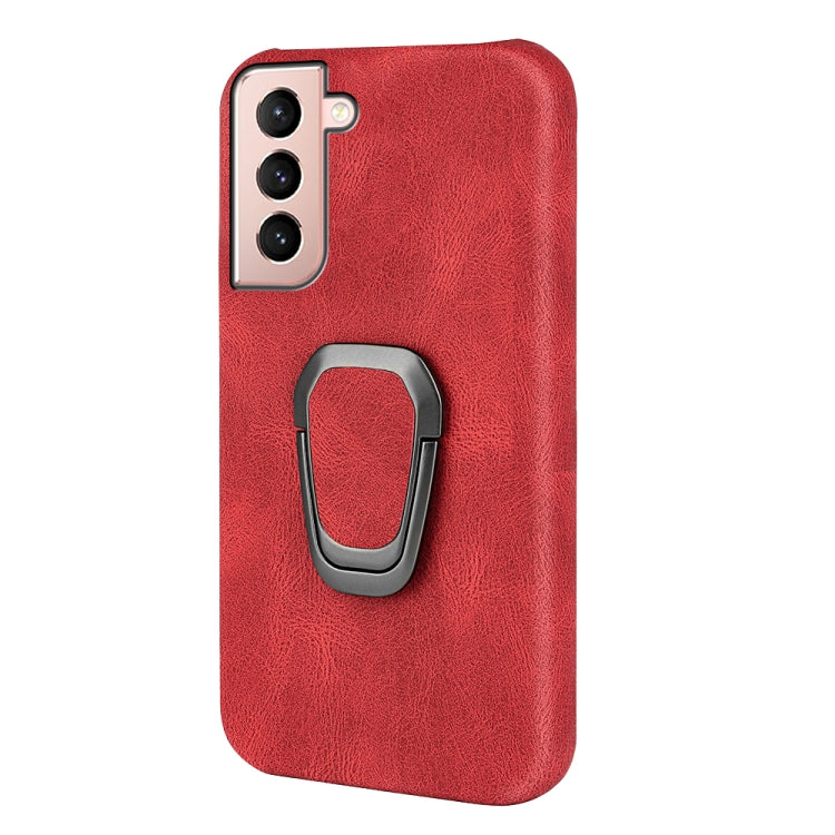 Ring Holder PU Phone Case for Samsung Galaxy S21 5G