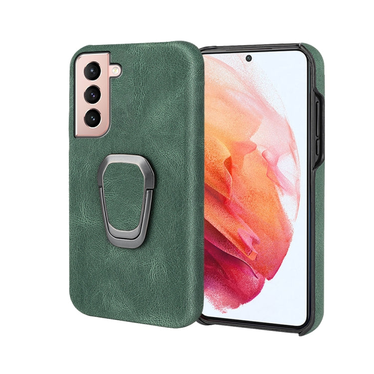 Ring Holder PU Phone Case for Samsung Galaxy S21 5G