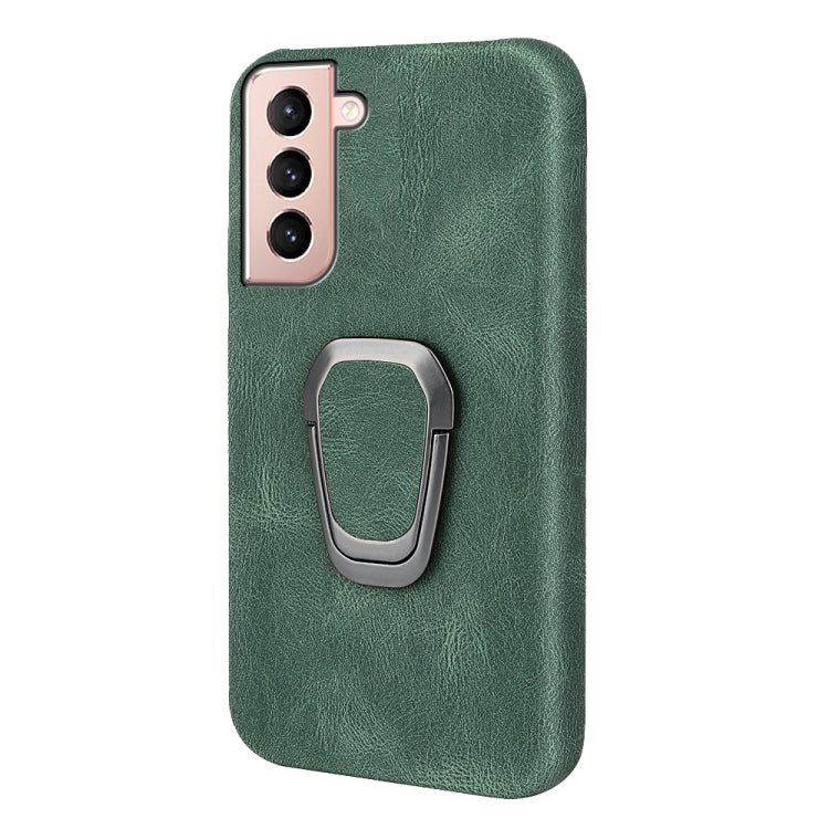 Ring Holder PU Phone Case for Samsung Galaxy S21 5G