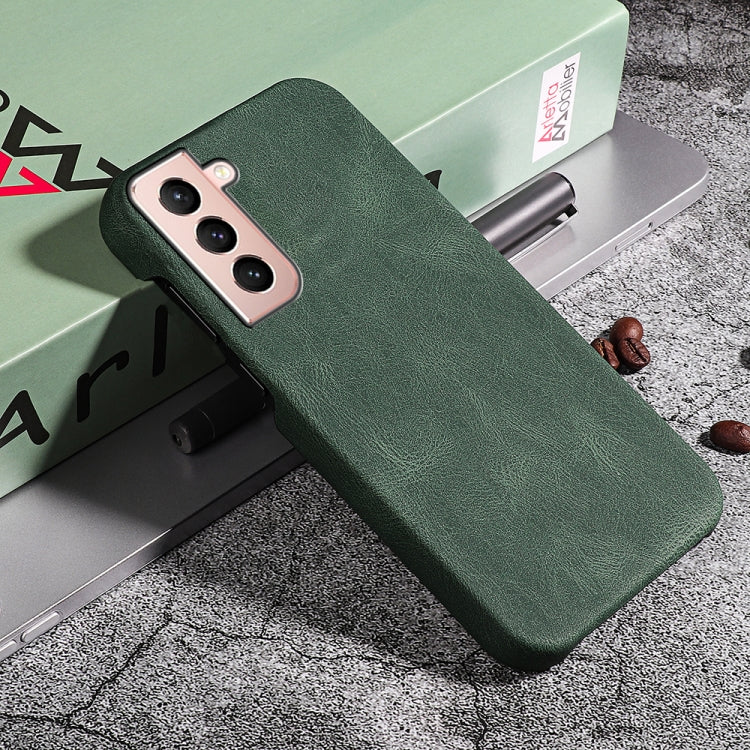 Ring Holder PU Phone Case for Samsung Galaxy S21 5G