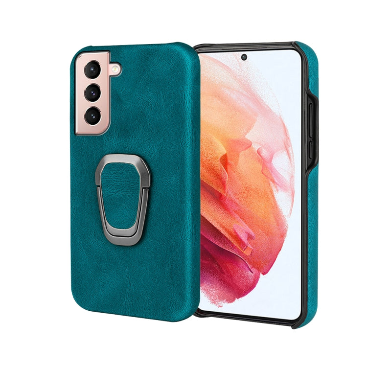 Ring Holder PU Phone Case for Samsung Galaxy S21 5G