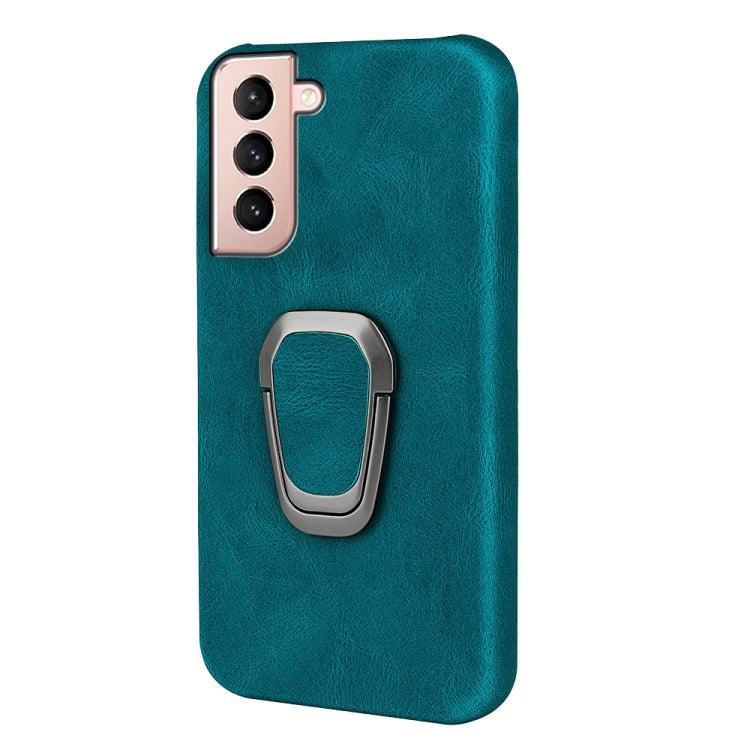 Ring Holder PU Phone Case for Samsung Galaxy S21 5G