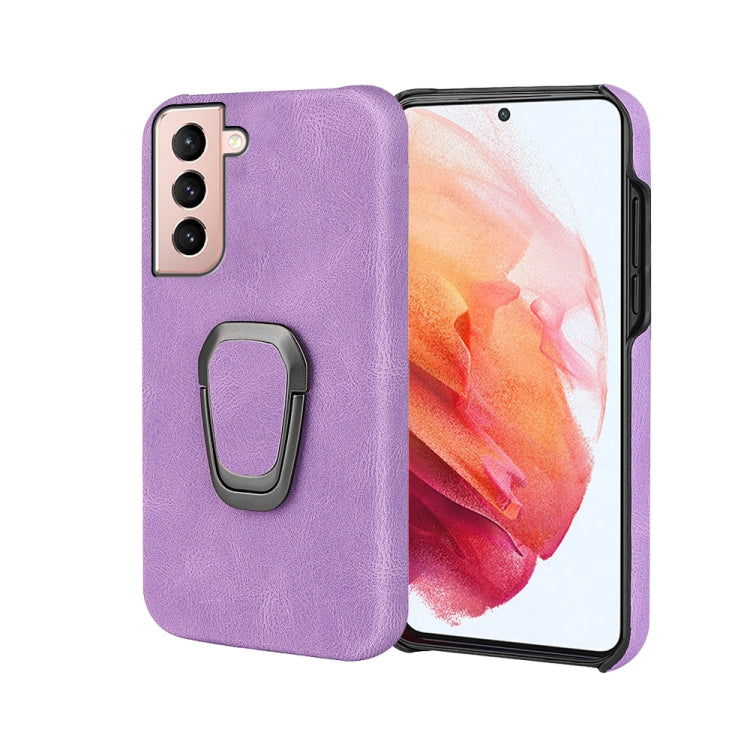 Ring Holder PU Phone Case for Samsung Galaxy S21 5G