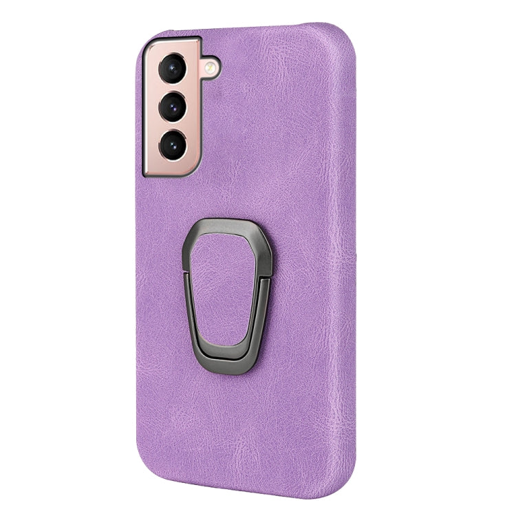 Ring Holder PU Phone Case for Samsung Galaxy S21 5G