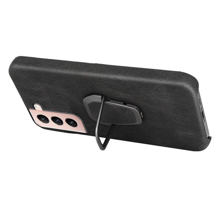 Ring Holder PU Phone Case for Samsung Galaxy S21 5G