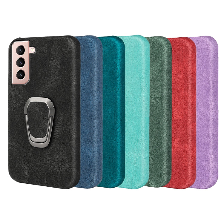 Ring Holder PU Phone Case for Samsung Galaxy S21 5G