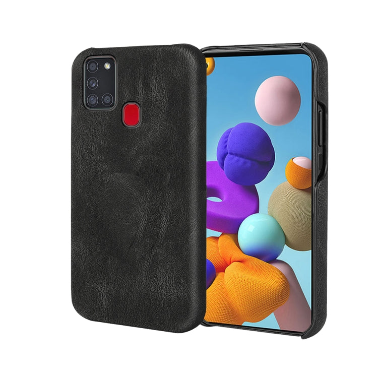 Ring Holder PU Phone Case For Samsung Galaxy A21s