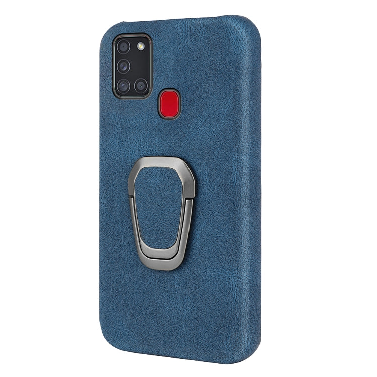 Ring Holder PU Phone Case For Samsung Galaxy A21s