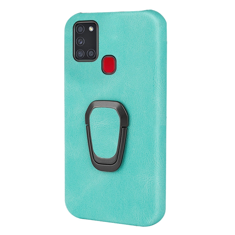 Ring Holder PU Phone Case For Samsung Galaxy A21s
