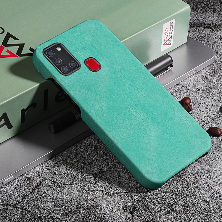 Ring Holder PU Phone Case For Samsung Galaxy A21s