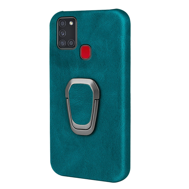 Ring Holder PU Phone Case For Samsung Galaxy A21s