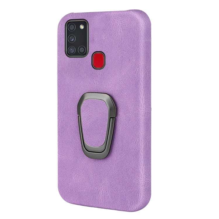 Ring Holder PU Phone Case For Samsung Galaxy A21s