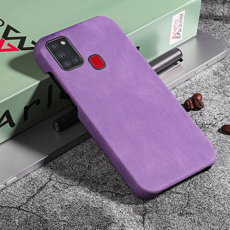 Ring Holder PU Phone Case For Samsung Galaxy A21s