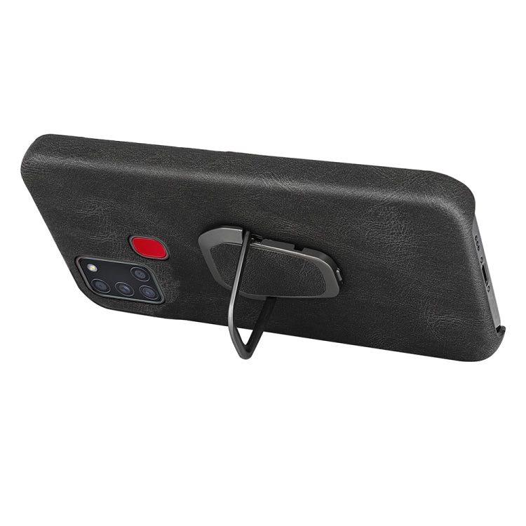 Ring Holder PU Phone Case For Samsung Galaxy A21s