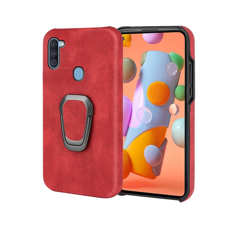 Ring Holder PU Phone Case For Samsung Galaxy A11 / M11