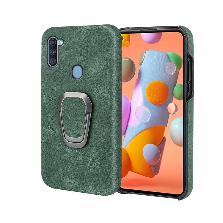 Ring Holder PU Phone Case For Samsung Galaxy A11 / M11