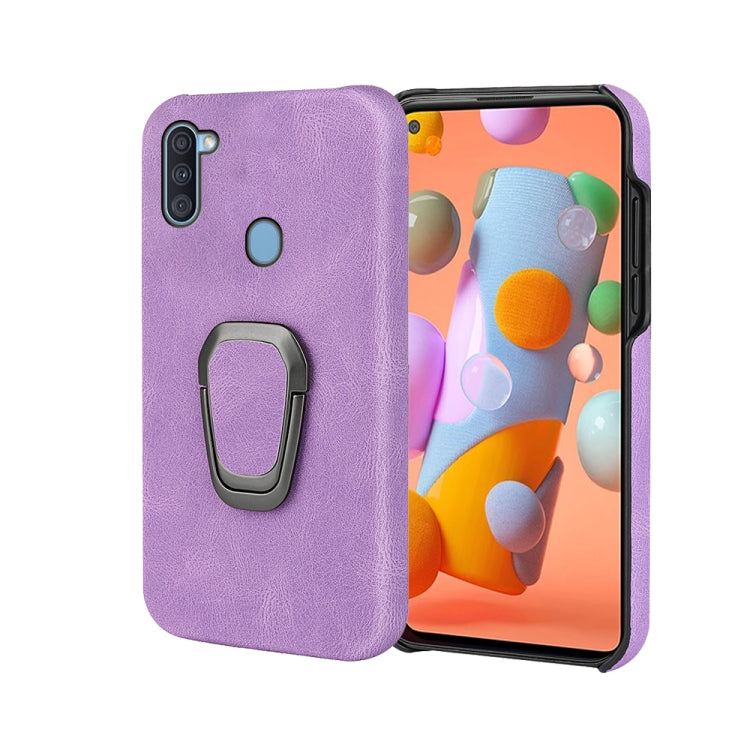 Ring Holder PU Phone Case For Samsung Galaxy A11 / M11