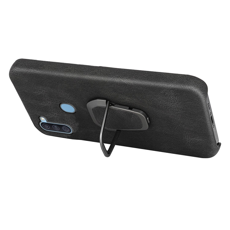 Ring Holder PU Phone Case For Samsung Galaxy A11 / M11