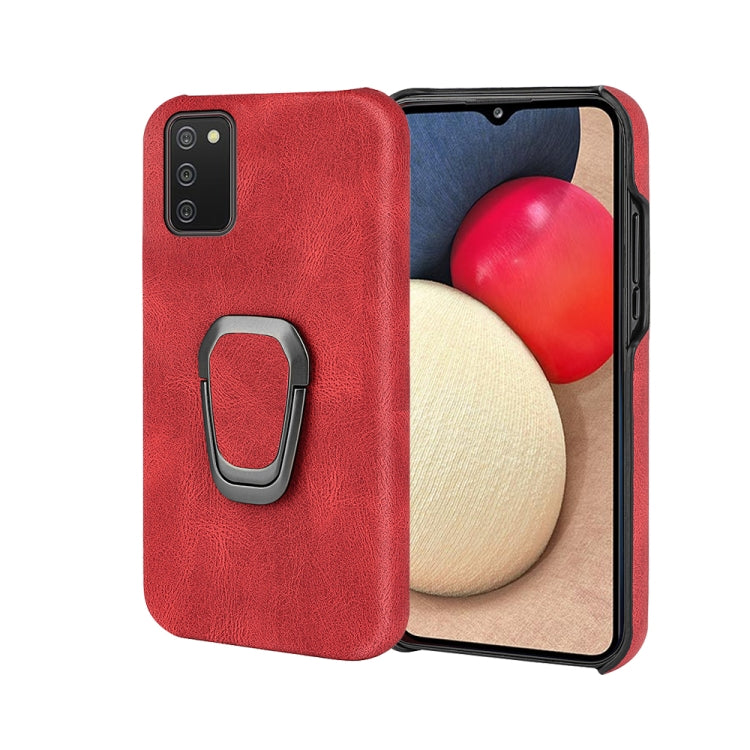 Ring Holder PU Phone Case For Samsung Galaxy A02s 166mm