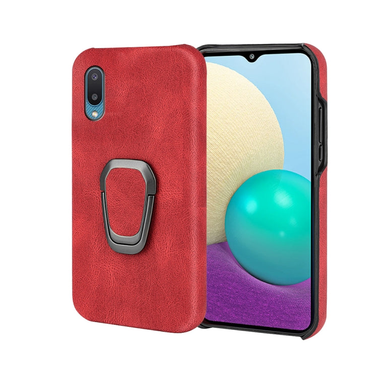 Ring Holder PU Phone Case For Samsung Galaxy A02 / M02