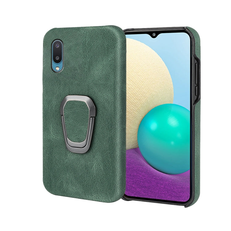 Ring Holder PU Phone Case For Samsung Galaxy A02 / M02