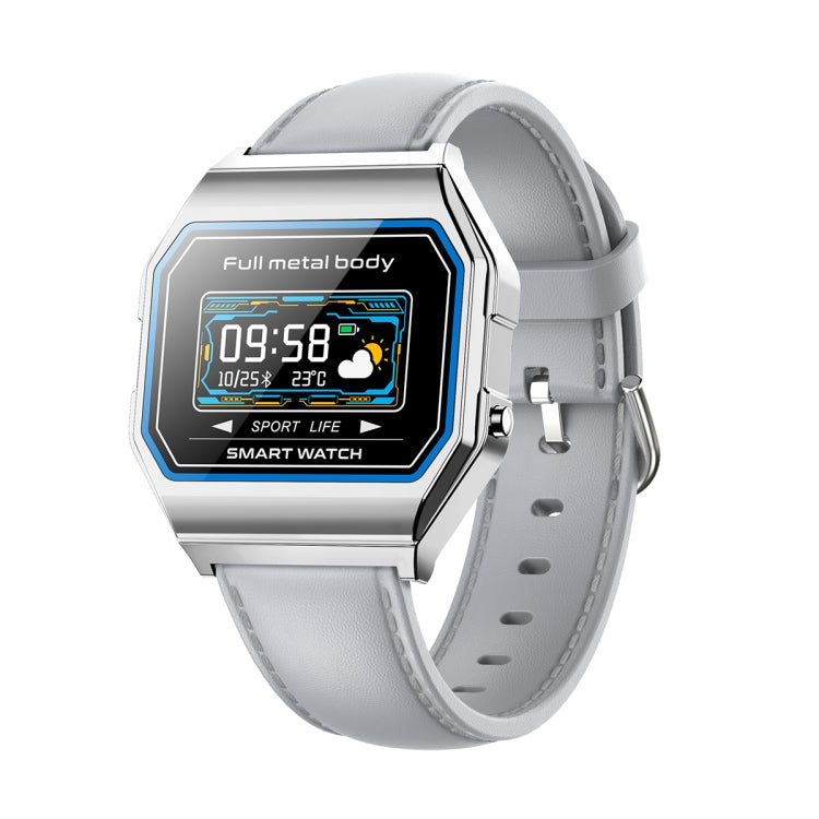 KW18 IP67 0.96 inch Leather Watchband Color Screen Smart Watch