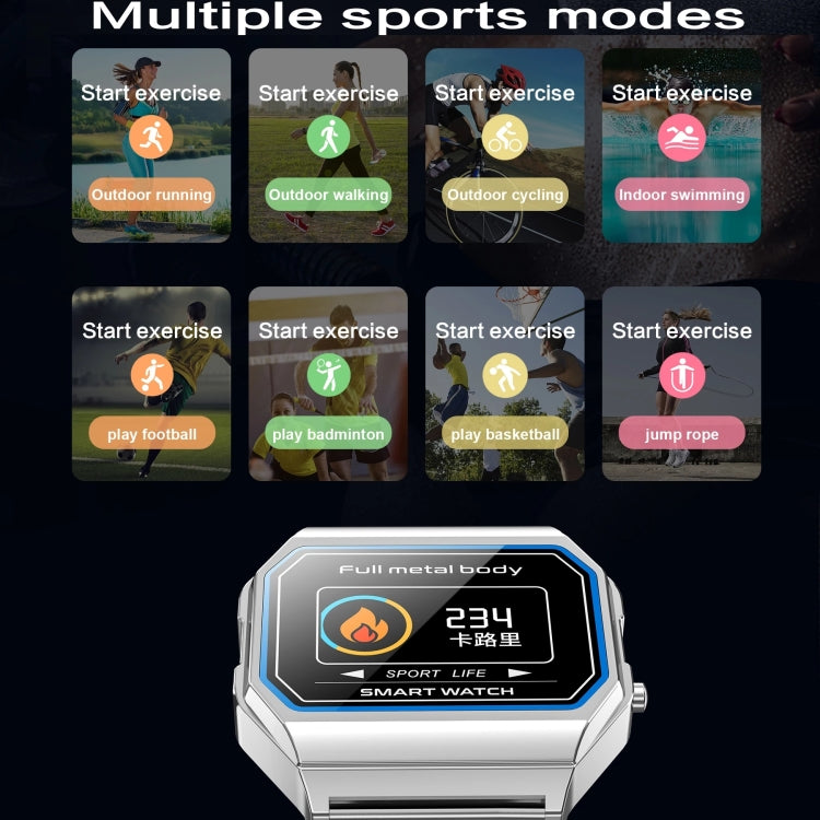 KW18 IP67 0.96 inch Leather Watchband Color Screen Smart Watch