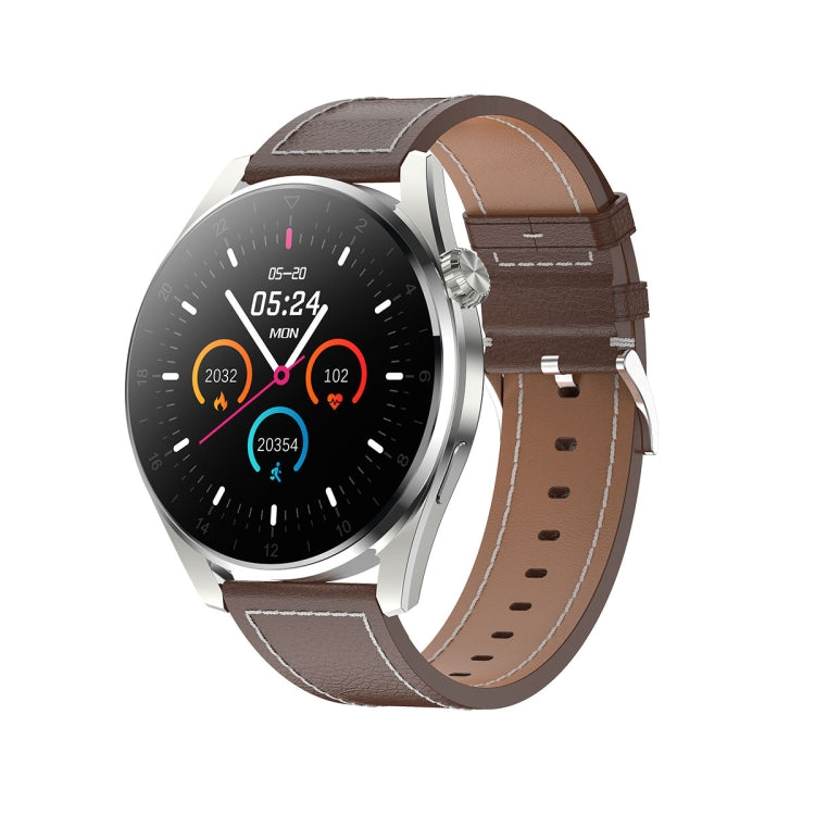 T3 IP68 1.36 inch Leather Watchband Color Screen Smart Watch