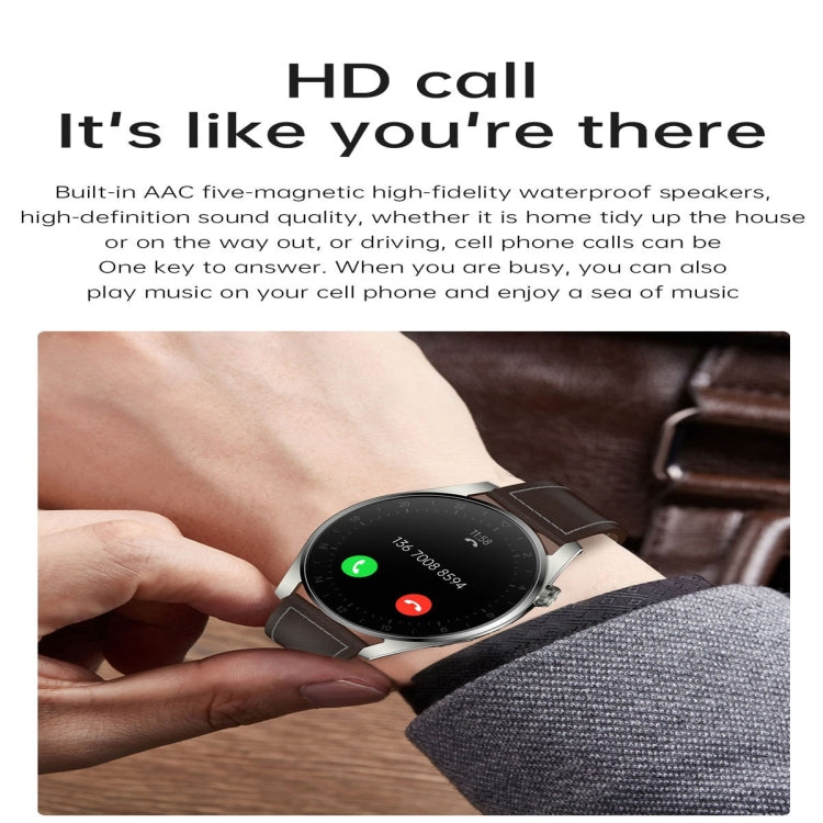 T3 IP68 1.36 inch Leather Watchband Color Screen Smart Watch