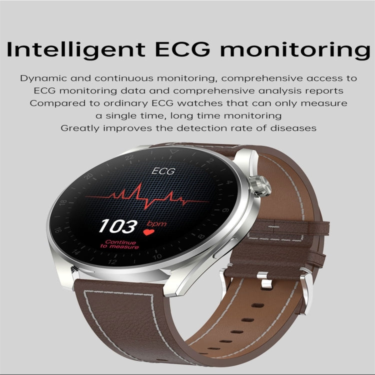 T3 IP68 1.36 inch Leather Watchband Color Screen Smart Watch