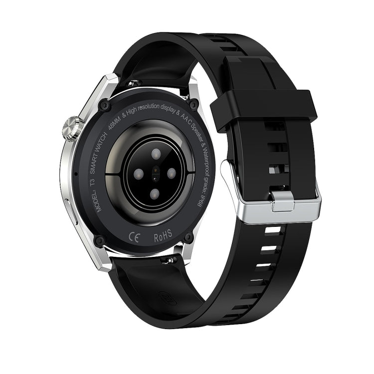 T3 IP68 1.36 inch Silicone Watchband Color Screen Smart Watch