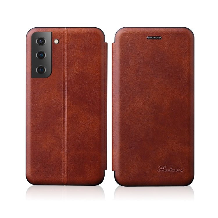 For Samsung Galaxy S22 5G  Retro Texture Magnetic Leather Case