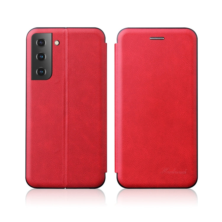 For Samsung Galaxy S22 Ultra 5G Retro Texture Magnetic Leather Case